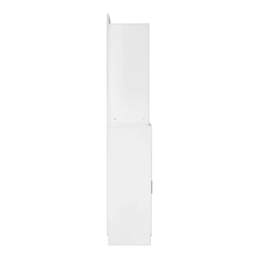 Móvel de entrada 110x33x185,5 cm - Com espelho e prateleira - Branco