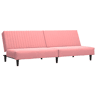 Sofá-cama, Sofá conversível de 2 lugares veludo rosa