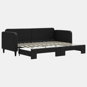 Sofá-cama, Sofá conversível com gavetão 80x200 cm tecido preto