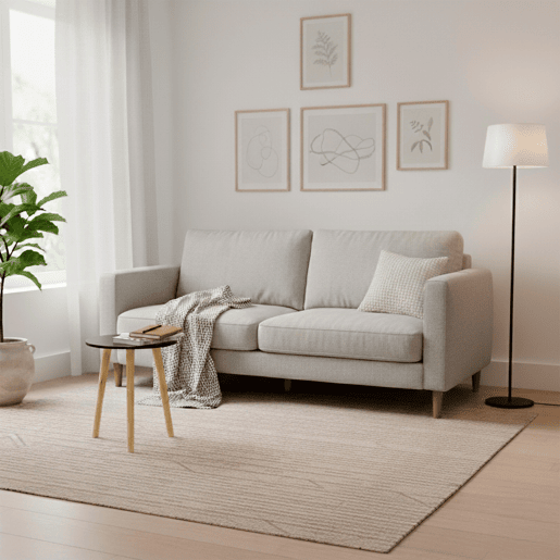 Max Home Mesa lateral redonda de madeira preta D35x40 cm
