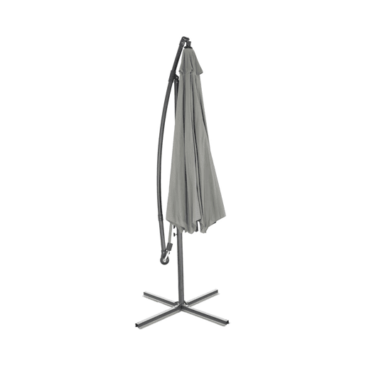 Guarda-sol redondo offset 350cm, Hardelot, Verde caqui, 350x350x250 cm