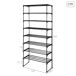Max Home Estantería plástico 8 estantes Max Home Estantería plástico 8 estantes Negro