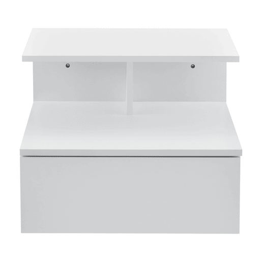 Mesa de cabeceira de parede Amberg com gaveta 40x35x31cm Branco en.casa
