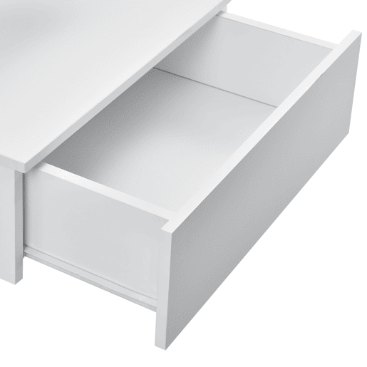 Mesa de cabeceira de parede Amberg com gaveta 40x35x31cm Branco en.casa