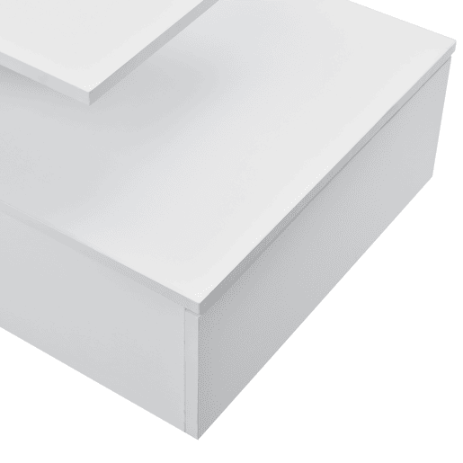 Mesa de cabeceira de parede Amberg com gaveta 40x35x31cm Branco en.casa