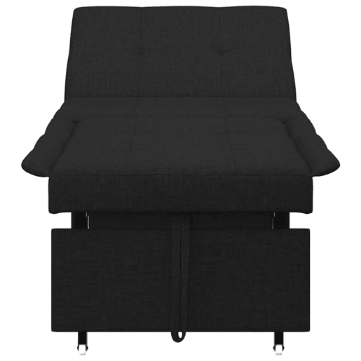 Sofá-cama, Sofá conversível Preto 194 x 67 x 37 cm tecido