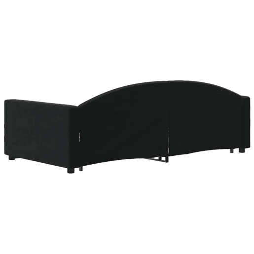 Sofá-cama, Sofá conversível com gavetão e gavetas 100x200 cm veludo preto