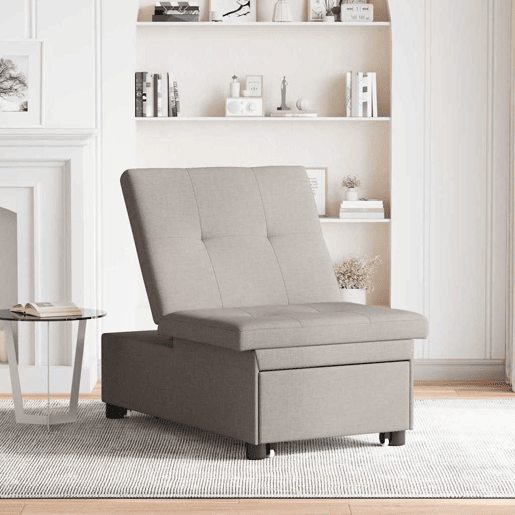 Sofá-cama, Sofá conversível Cinzento-acastanhado 194 x 67 x 37 cm tecido