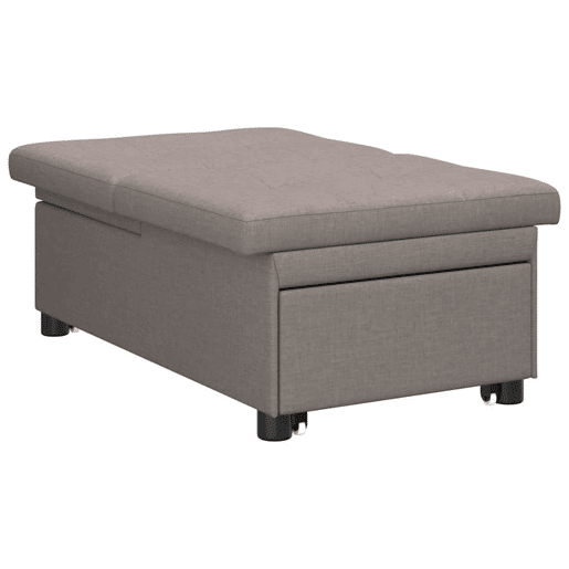 Sofá-cama, Sofá conversível Cinzento-acastanhado 194 x 67 x 37 cm tecido
