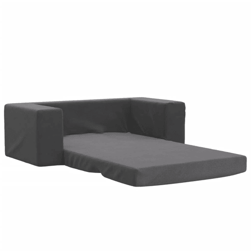 Sofá-cama infantil - Sofá para criança de 2 lugares pelúcia macia antracite