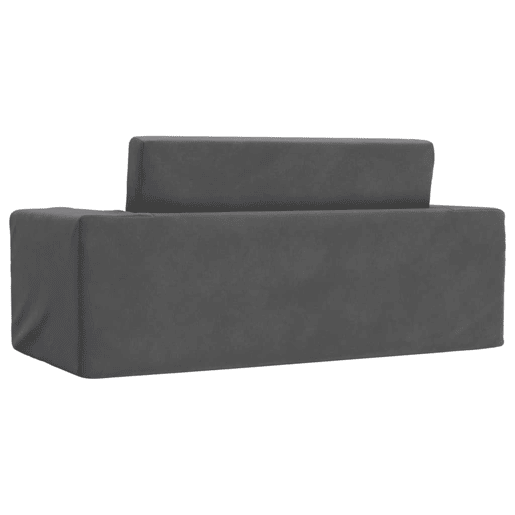 Sofá-cama infantil - Sofá para criança de 2 lugares pelúcia macia antracite