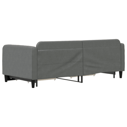 Sofá-cama, Sofá conversível c gavetão e gavetas 90x200 cm tecido cinzento-escuro