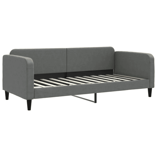 Sofá-cama, Sofá conversível c gavetão e gavetas 90x200 cm tecido cinzento-escuro