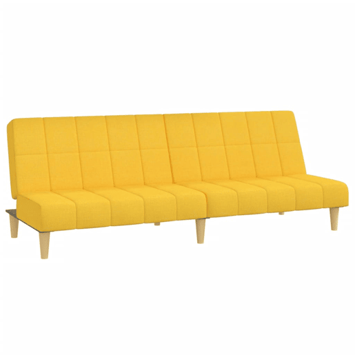 Sofá-cama, Sofá conversível de 2 lugares tecido amarelo Sofá-cama, Sofá conversível de 2 lugares tecido amarelo