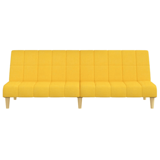 Sofá-cama, Sofá conversível de 2 lugares tecido amarelo Sofá-cama, Sofá conversível de 2 lugares tecido amarelo