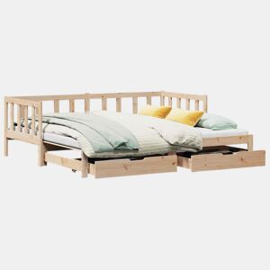 Sofá-cama, Sofá conversível com gavetão e gavetas sem colchão 90x200 cm