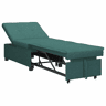 Sofá-cama, Sofá conversível Verde-escuro 194 x 67 x 37 cm tecido