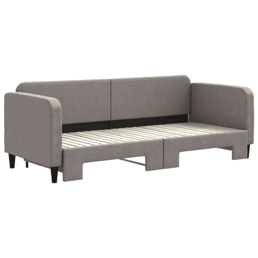 Sofá-cama, Sofá conversível com gavetão 80x200 cm tecido cinzento-acastanhado