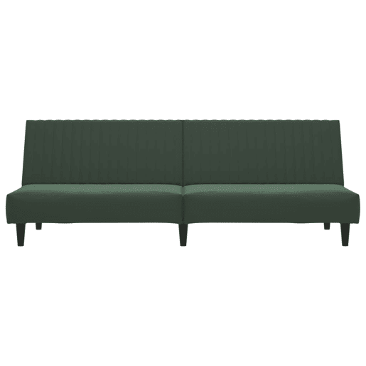 Sofá-cama, Sofá conversível de 2 lugares veludo verde-escuro