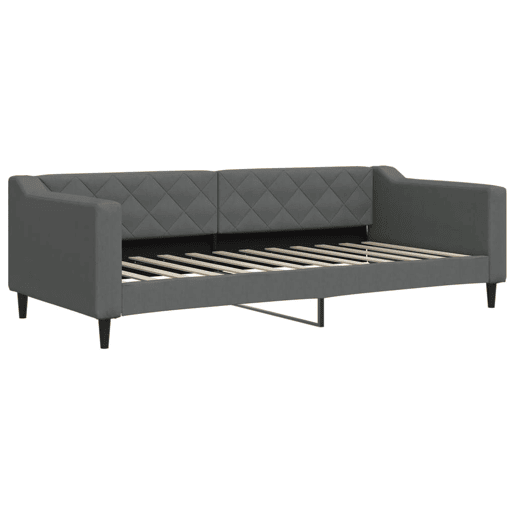 Sofá-cama, Sofá conversível c gavetão e gavetas 90x200 cm tecido cinzento-escuro Sofá-cama, Sofá conversível c gavetão e gavetas 90x200 cm tecido cinzento-escuro