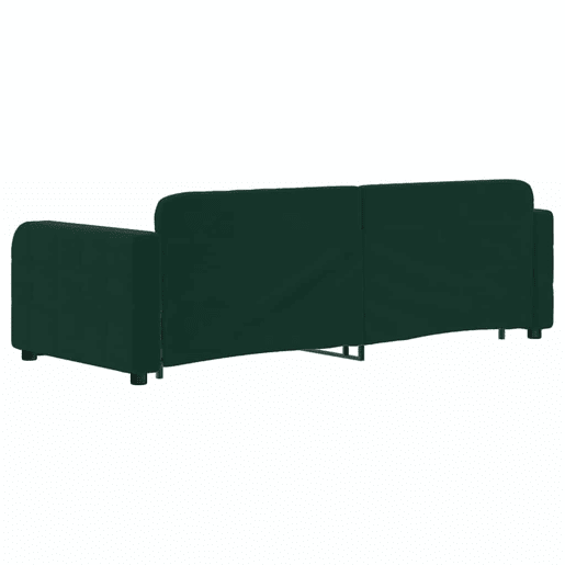 Sofá-cama, Sofá conversível c gavetão e gavetas 80x200cm veludo verde-escuro