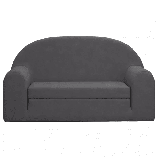 Sofá-cama infantil - Sofá para criança de 2 lugares pelúcia macia antracite