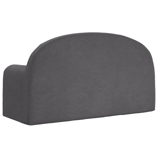 Sofá-cama infantil - Sofá para criança de 2 lugares pelúcia macia antracite