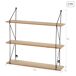 Max Home Estantería pared madera 3 estantes Max Home Estantería pared madera 3 estantes Negro/ Madera