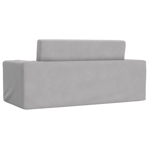 Sofá-cama infantil - Sofá para criança de 2 lugares pelúcia macia cinzento-claro Sofá-cama infantil - Sofá para criança de 2 lugares pelúcia macia cinzento-claro