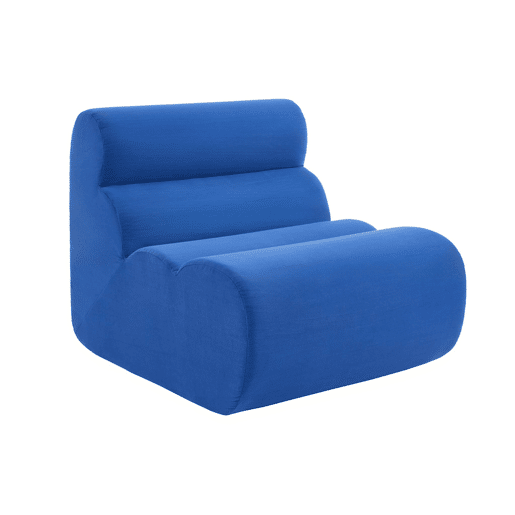 Poltrona de sofá modular em tecido 1 lugar, Nova tecido simple, Azul elétrico, 81x99x75 cm Poltrona de sofá modular em tecido 1 lugar, Nova tecido simple, Azul elétrico, 81x99x75 cm