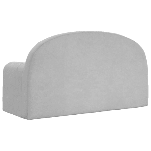 Sofá-cama infantil - Sofá para criança de 2 lugares pelúcia macia cinzento-claro