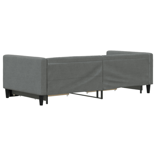 Sofá-cama, Sofá conversível c gavetão e gavetas 90x200 cm tecido cinzento-escuro Sofá-cama, Sofá conversível c gavetão e gavetas 90x200 cm tecido cinzento-escuro