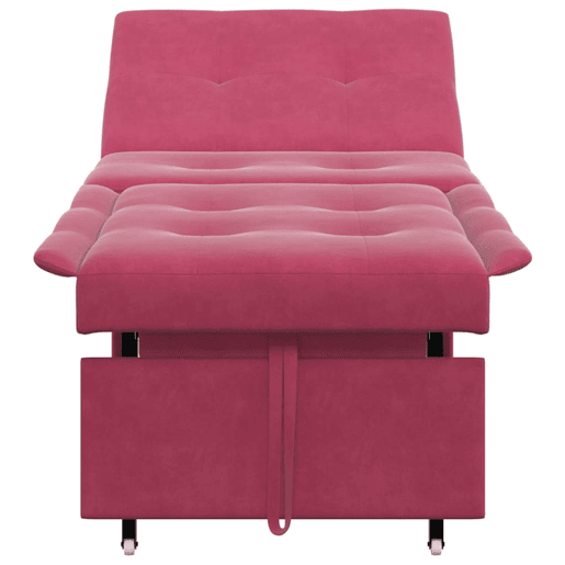 Sofá-cama, Sofá conversível vermelho tinto 67 x 194 x 38 cm Veludo