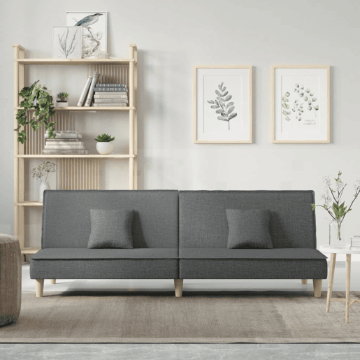 Sofá-cama, Sofá conversível tecido cinzento-escuro