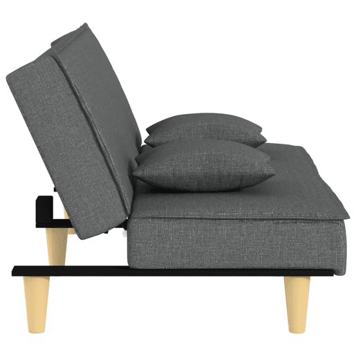 Sofá-cama, Sofá conversível tecido cinzento-escuro