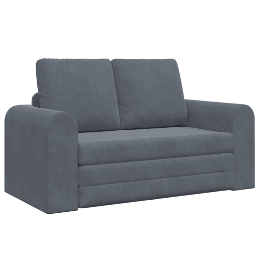 Sofá-cama, Sofá conversível Cinza Escuro 148 x 71 x 83 cm Veludo