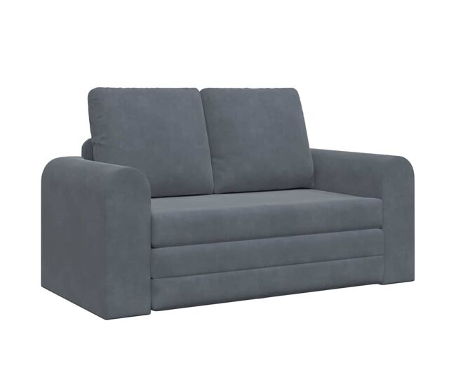 Sofá cama - sofá convertible gris oscuro 148 x 71 x 83 cm terciopelo
