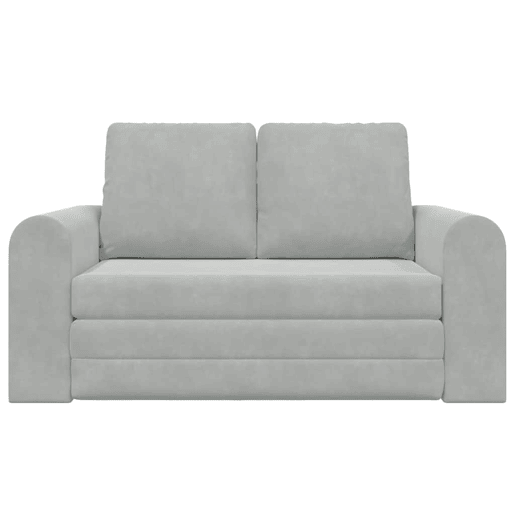 Sofá-cama, Sofá conversível Cinzento-claro 148 x 71 x 83 cm Veludo