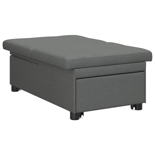 Sofá-cama, Sofá conversível Cinzento escuro 194 x 67 x 37 cm tecido