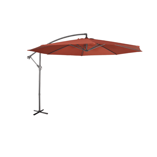 Guarda-sol redondo offset 350cm, Hardelot, Terracota, 350x350x250 cm
