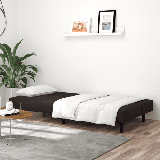 Sofá-cama, Sofá conversível de 2 lugares veludo preto