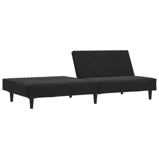 Sofá-cama, Sofá conversível de 2 lugares veludo preto