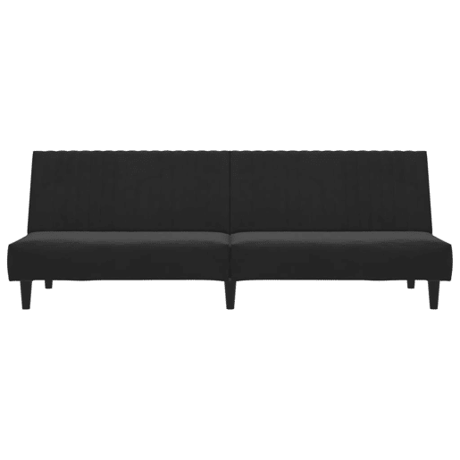 Sofá-cama, Sofá conversível de 2 lugares veludo preto