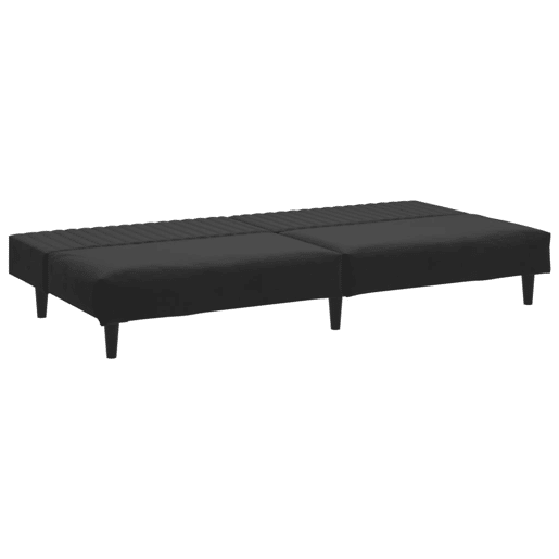 Sofá-cama, Sofá conversível de 2 lugares veludo preto