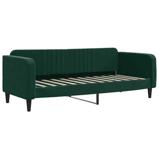 Sofá-cama, Sofá conversível c gavetão e gavetas 80x200cm veludo verde-escuro Sofá-cama, Sofá conversível c gavetão e gavetas 80x200cm veludo verde-escuro