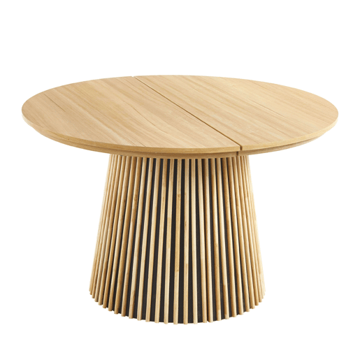 Mesa de jantar redonda extensível Tree para sala de estar, carvalho claro, 120-160-200x75x120 cm Mesa de jantar redonda extensível Tree para sala de estar, carvalho claro, 120-160-200x75x120 cm