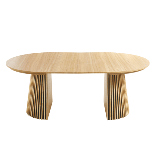 Mesa de jantar redonda extensível Tree para sala de estar, carvalho claro, 120-160-200x75x120 cm Mesa de jantar redonda extensível Tree para sala de estar, carvalho claro, 120-160-200x75x120 cm