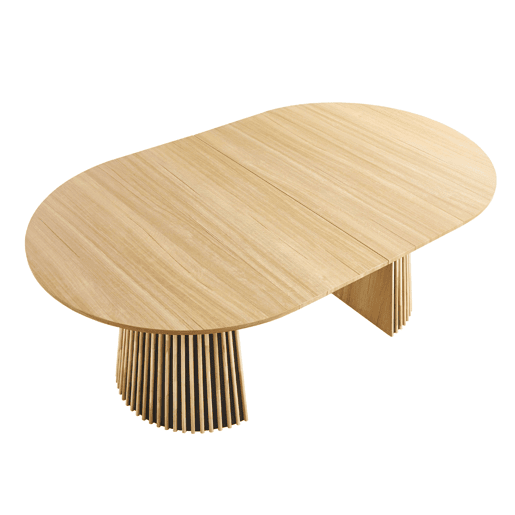Mesa de jantar redonda extensível Tree para sala de estar, carvalho claro, 120-160-200x75x120 cm Mesa de jantar redonda extensível Tree para sala de estar, carvalho claro, 120-160-200x75x120 cm