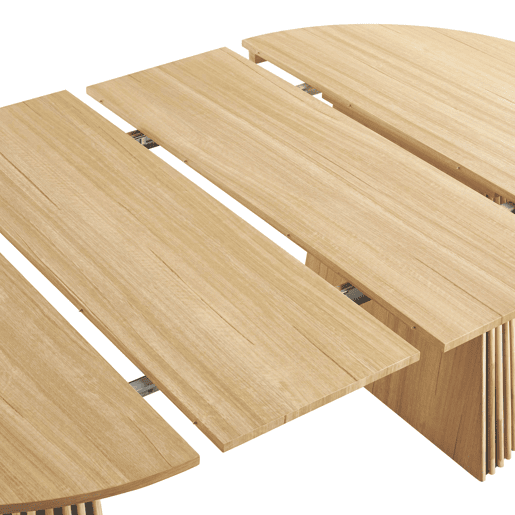 Mesa de jantar redonda extensível Tree para sala de estar, carvalho claro, 120-160-200x75x120 cm Mesa de jantar redonda extensível Tree para sala de estar, carvalho claro, 120-160-200x75x120 cm