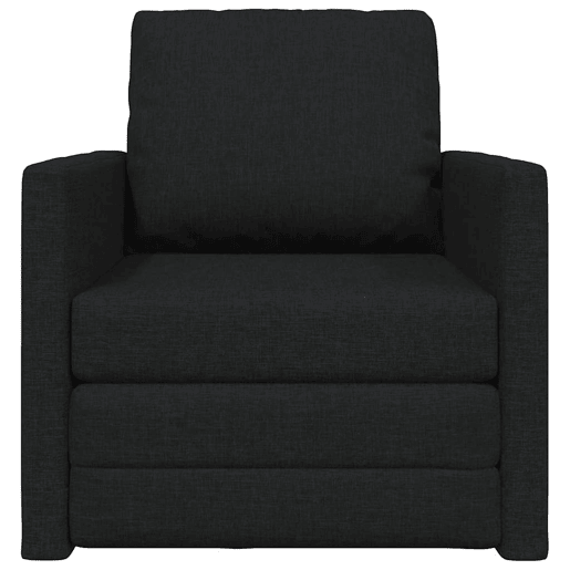 Sofá-cama, Sofá conversível Preto 74 x 77 x 81 cm Veludo